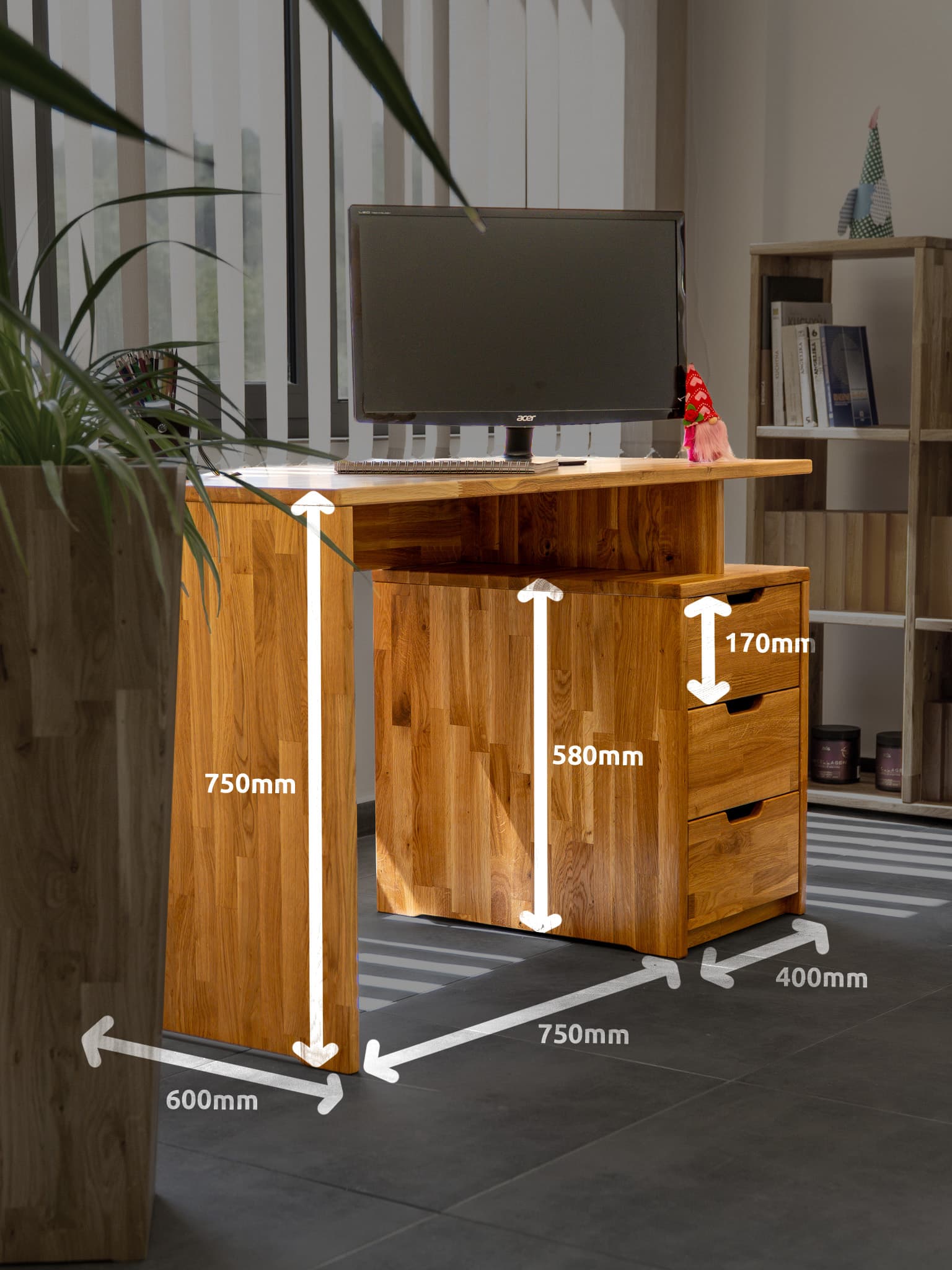 Stôl Kasko — rozmery